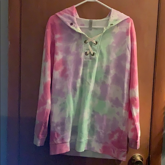 Honeyme Tops - Honeyme Curvy Tie Dye Sweatshirt XL